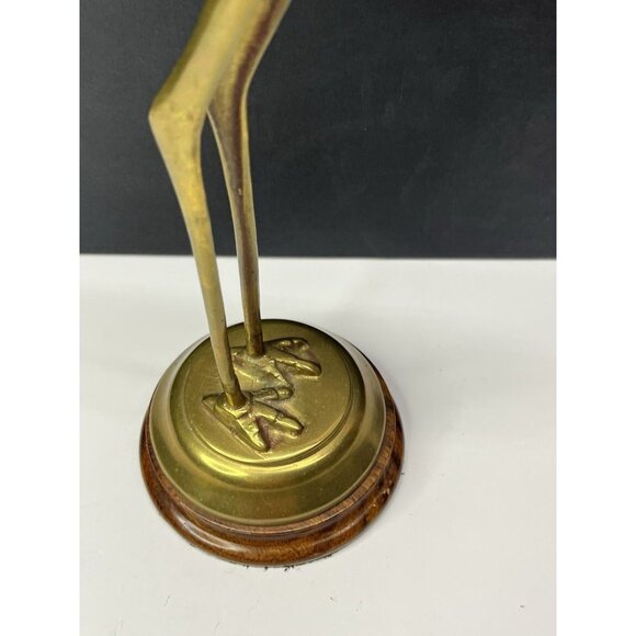 Brass Egret Crane Mid Century Modern 13.5 Inches tall MCM - Picture 4 of 16
